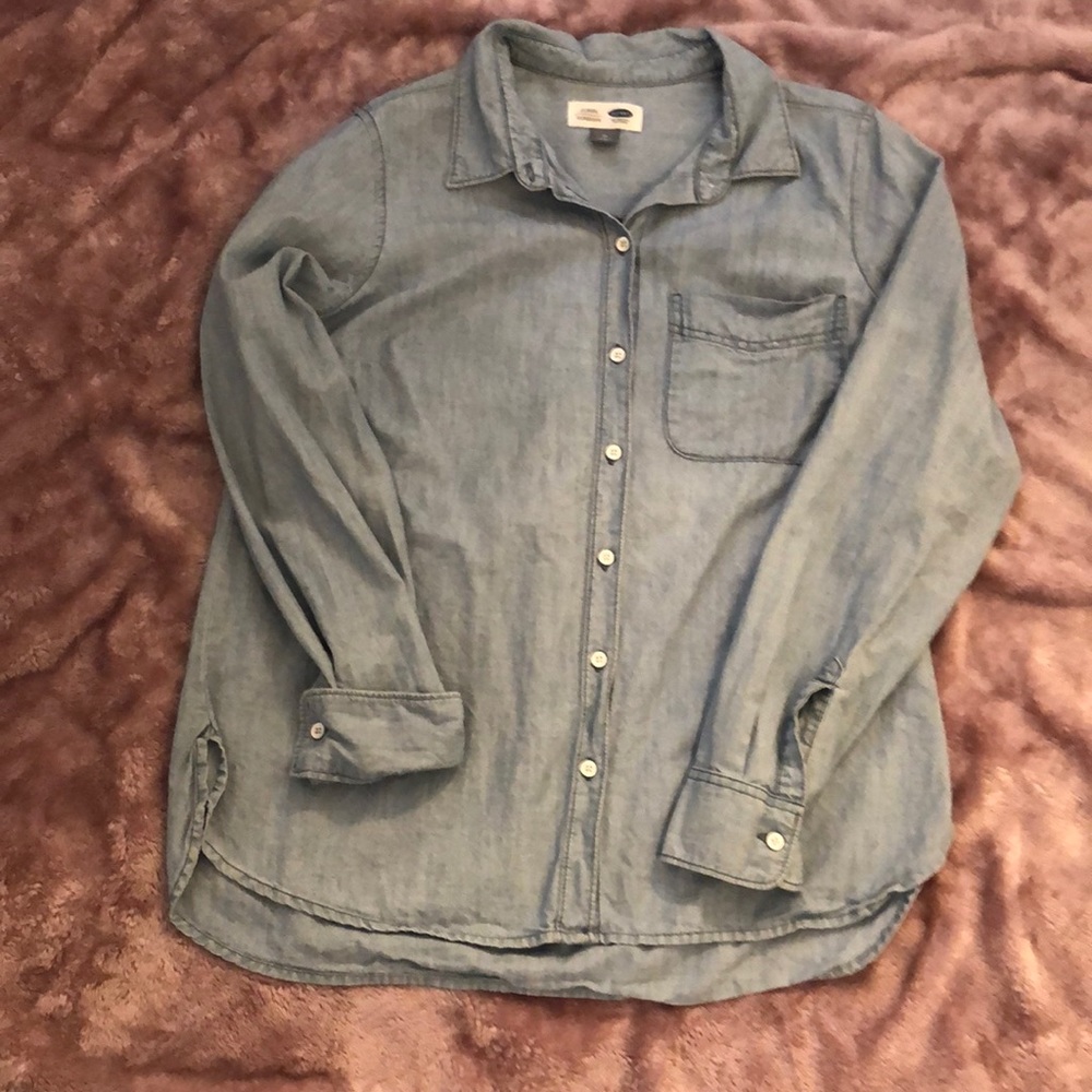 Old Navy Light Colored Denim Button-Up